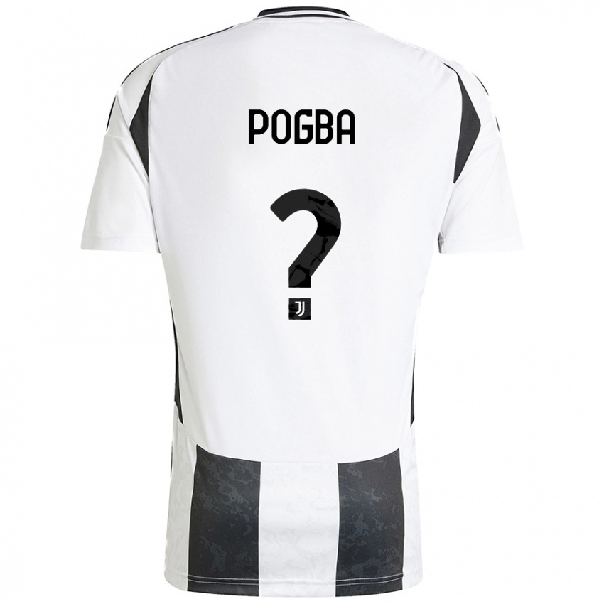 Criança Camisola Paul Pogba #0 Preto Branco Principal 2024/25 Camisa