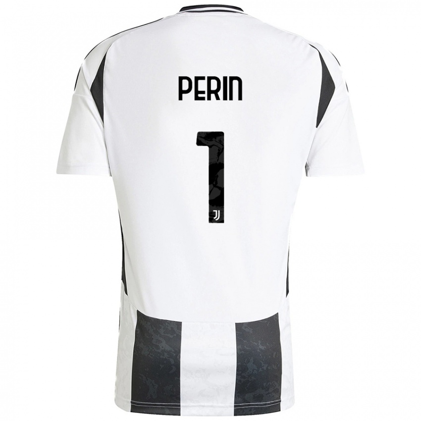 Criança Camisola Mattia Perin #1 Preto Branco Principal 2024/25 Camisa