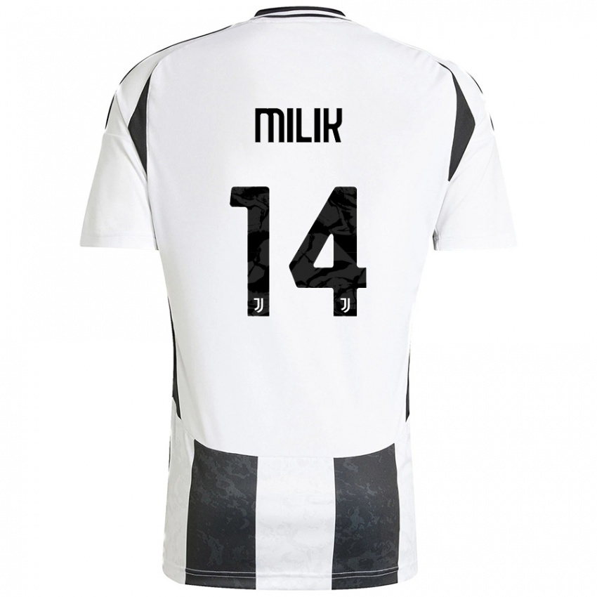 Criança Camisola Arkadiusz Milik #14 Preto Branco Principal 2024/25 Camisa