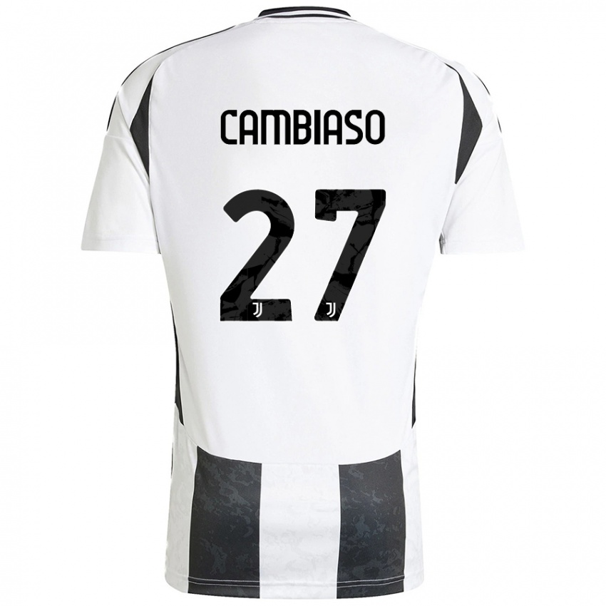 Criança Camisola Andrea Cambiaso #27 Preto Branco Principal 2024/25 Camisa