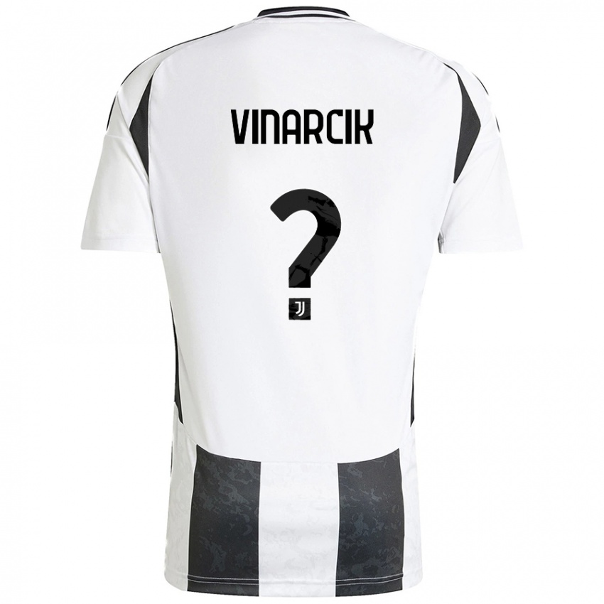 Criança Camisola Jakub Vinarcik #0 Preto Branco Principal 2024/25 Camisa