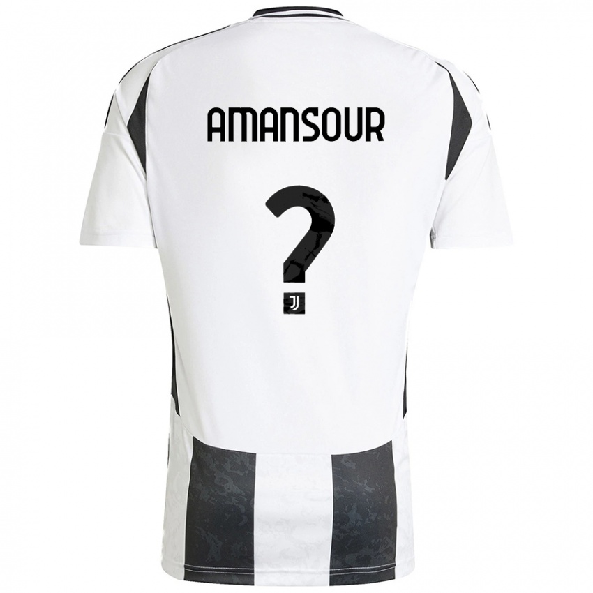 Criança Camisola Adam Amansour #0 Preto Branco Principal 2024/25 Camisa