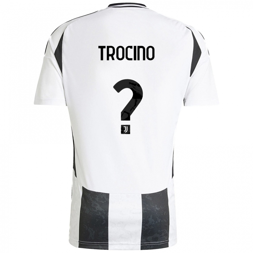 Criança Camisola Luca Trocino #0 Preto Branco Principal 2024/25 Camisa