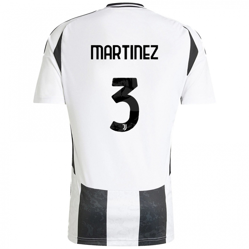 Criança Camisola Bruno Martinez #3 Preto Branco Principal 2024/25 Camisa