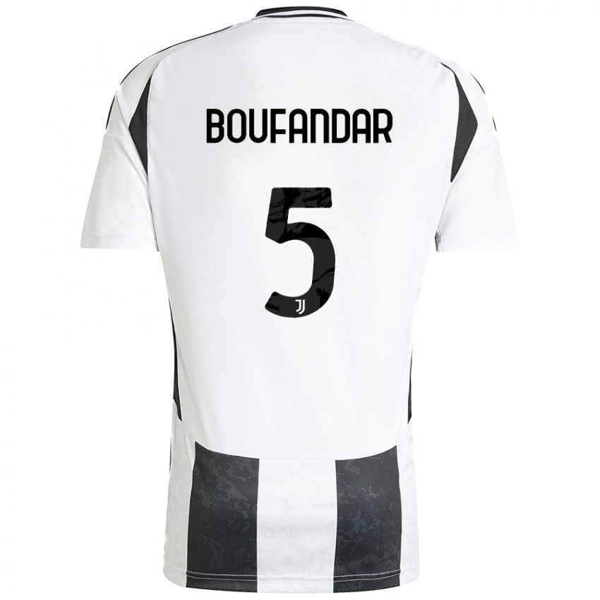 Criança Camisola Adam Boufandar #5 Preto Branco Principal 2024/25 Camisa