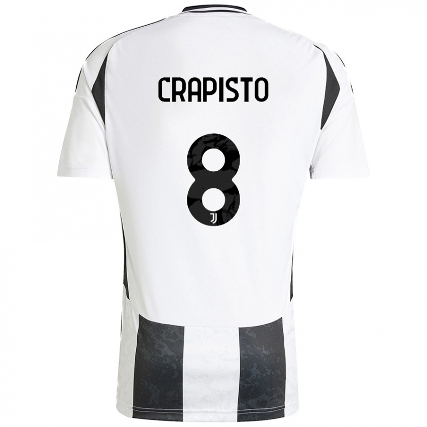 Criança Camisola Francesco Crapisto #8 Preto Branco Principal 2024/25 Camisa