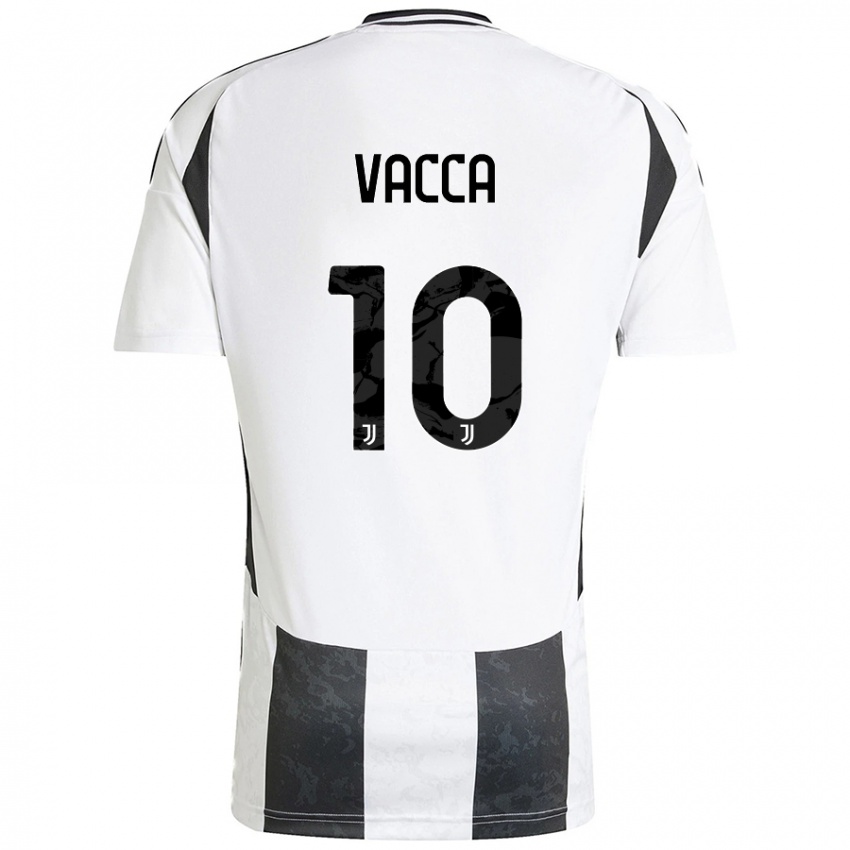 Criança Camisola Alessio Vacca #10 Preto Branco Principal 2024/25 Camisa