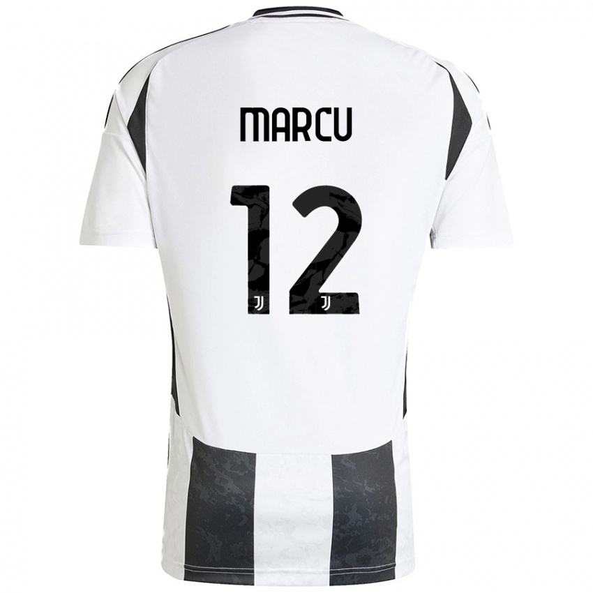 Criança Camisola Alessio Marcu #12 Preto Branco Principal 2024/25 Camisa