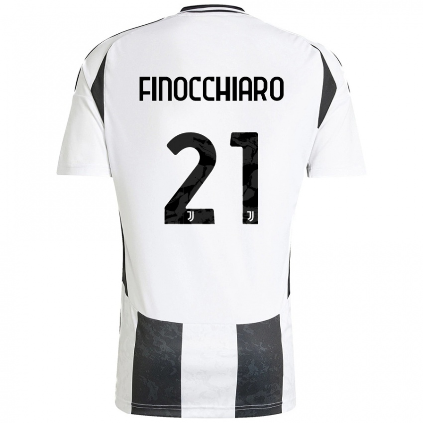 Criança Camisola Gabriele Finocchiaro #21 Preto Branco Principal 2024/25 Camisa