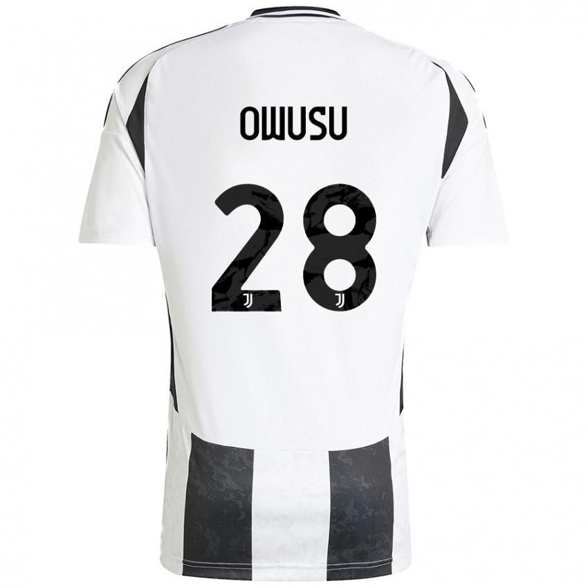 Criança Camisola Augusto Owusu #28 Preto Branco Principal 2024/25 Camisa