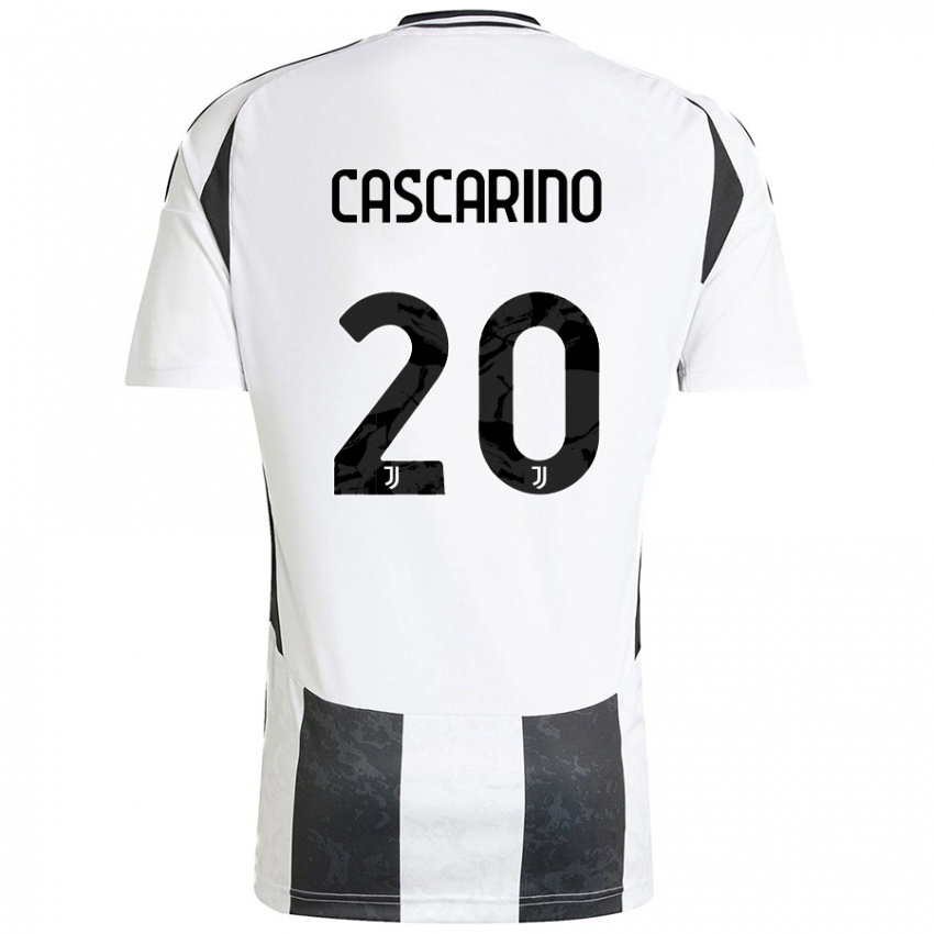 Criança Camisola Estelle Cascarino #20 Preto Branco Principal 2024/25 Camisa