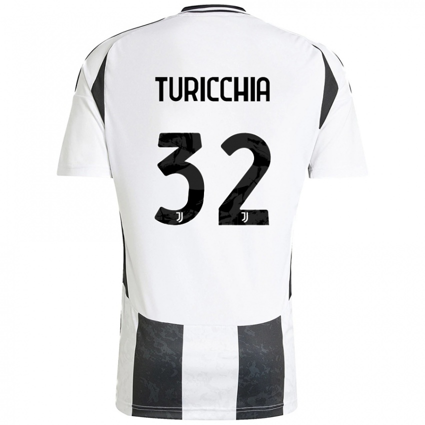 Criança Camisola Riccardo Turicchia #32 Preto Branco Principal 2024/25 Camisa