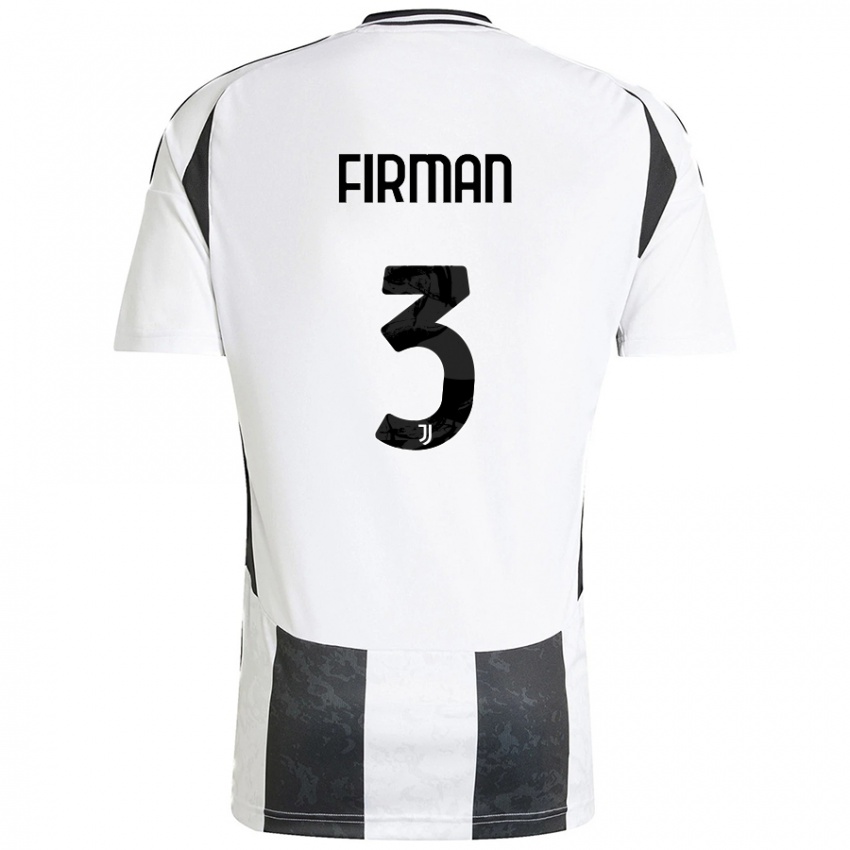 Criança Camisola Andriy Firman #3 Preto Branco Principal 2024/25 Camisa