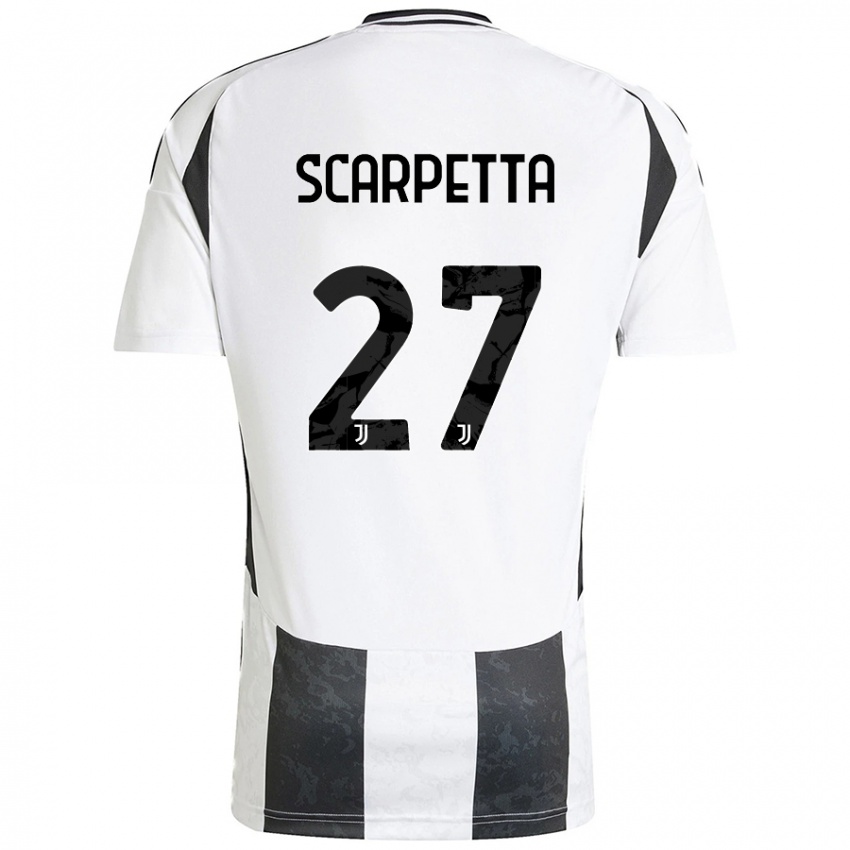 Criança Camisola Jacopo Scarpetta #27 Preto Branco Principal 2024/25 Camisa