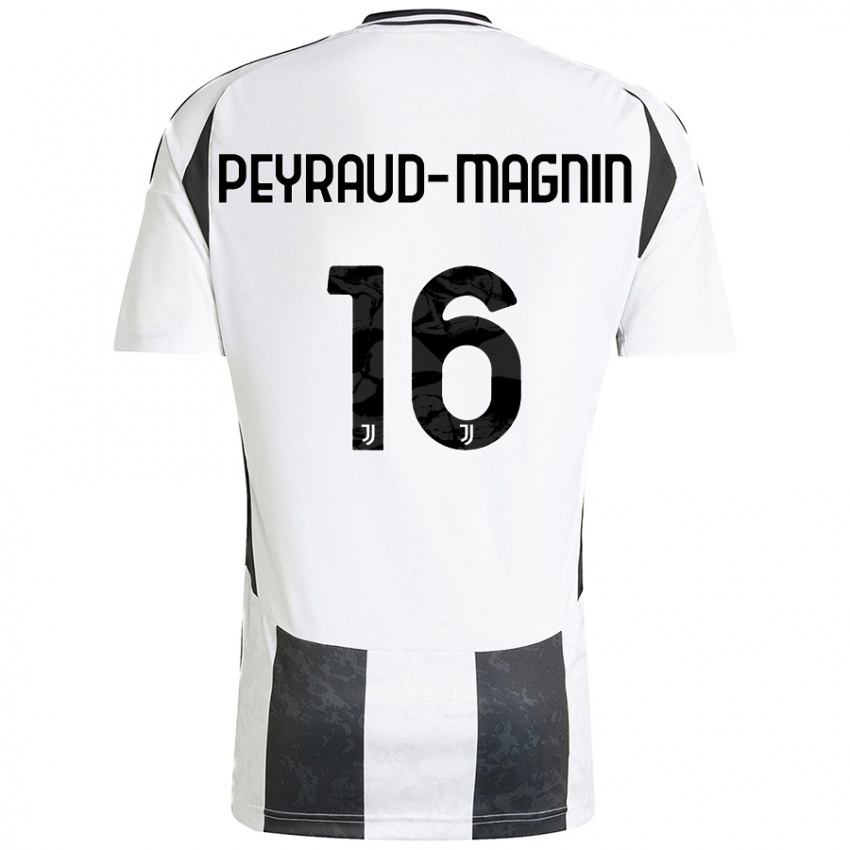 Criança Camisola Pauline Peyraud-Magnin #16 Preto Branco Principal 2024/25 Camisa