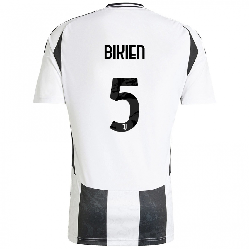 Criança Camisola Felix Nzouango Bikien #5 Preto Branco Principal 2024/25 Camisa