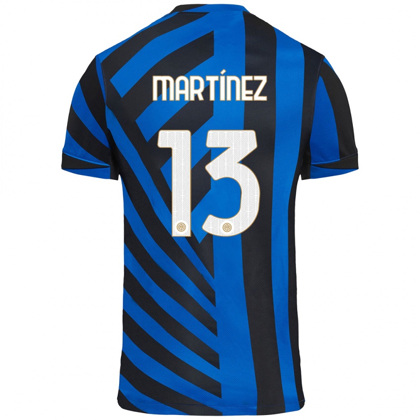 Criança Camisola Josep Martínez #13 Azul Preto Principal 2024/25 Camisa