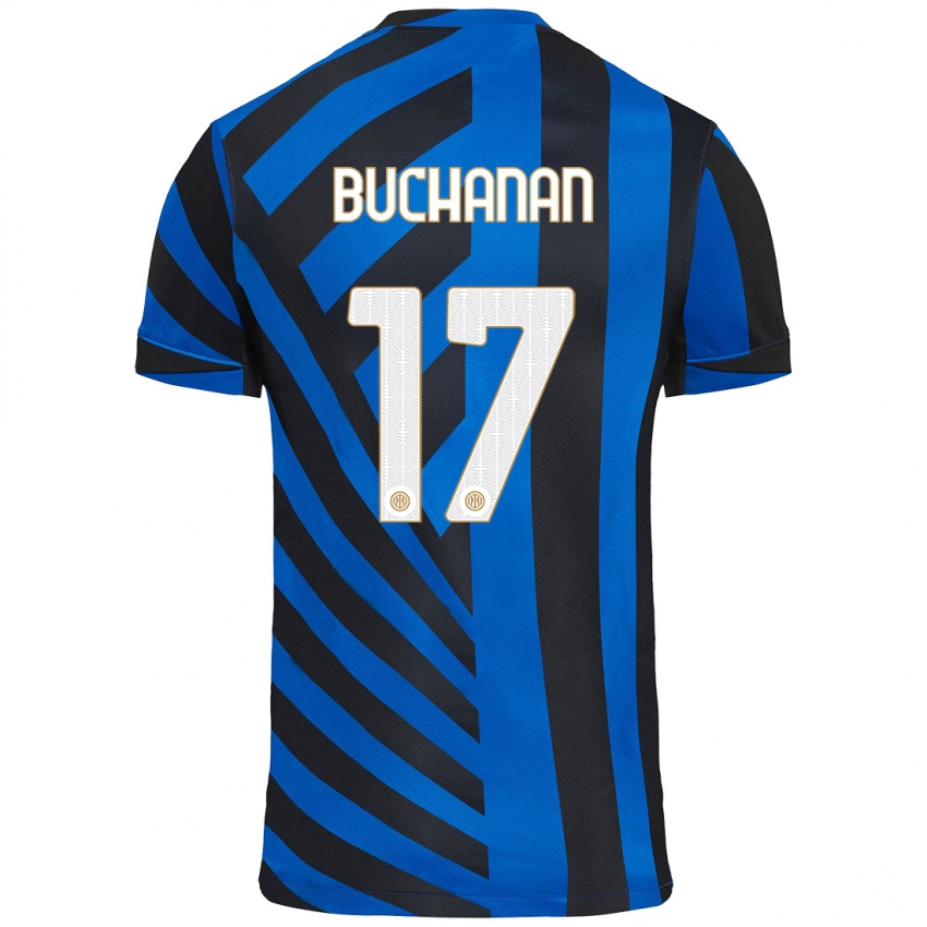 Criança Camisola Tajon Buchanan #17 Azul Preto Principal 2024/25 Camisa