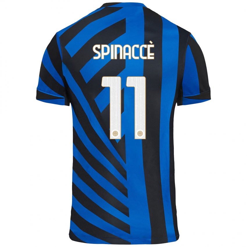 Criança Camisola Matteo Spinaccè #11 Azul Preto Principal 2024/25 Camisa