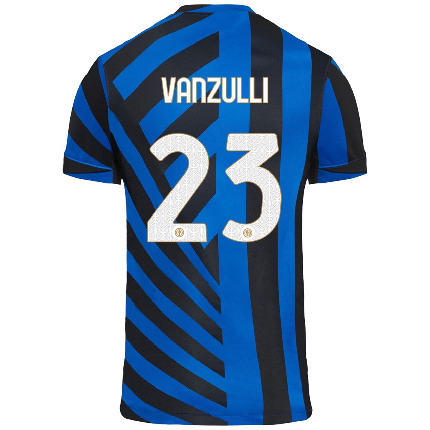 Criança Camisola Marco Vanzulli #23 Azul Preto Principal 2024/25 Camisa