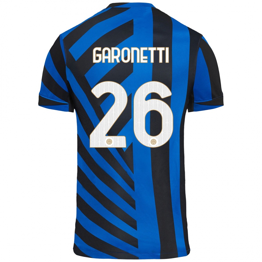 Criança Camisola Gabriele Garonetti #26 Azul Preto Principal 2024/25 Camisa