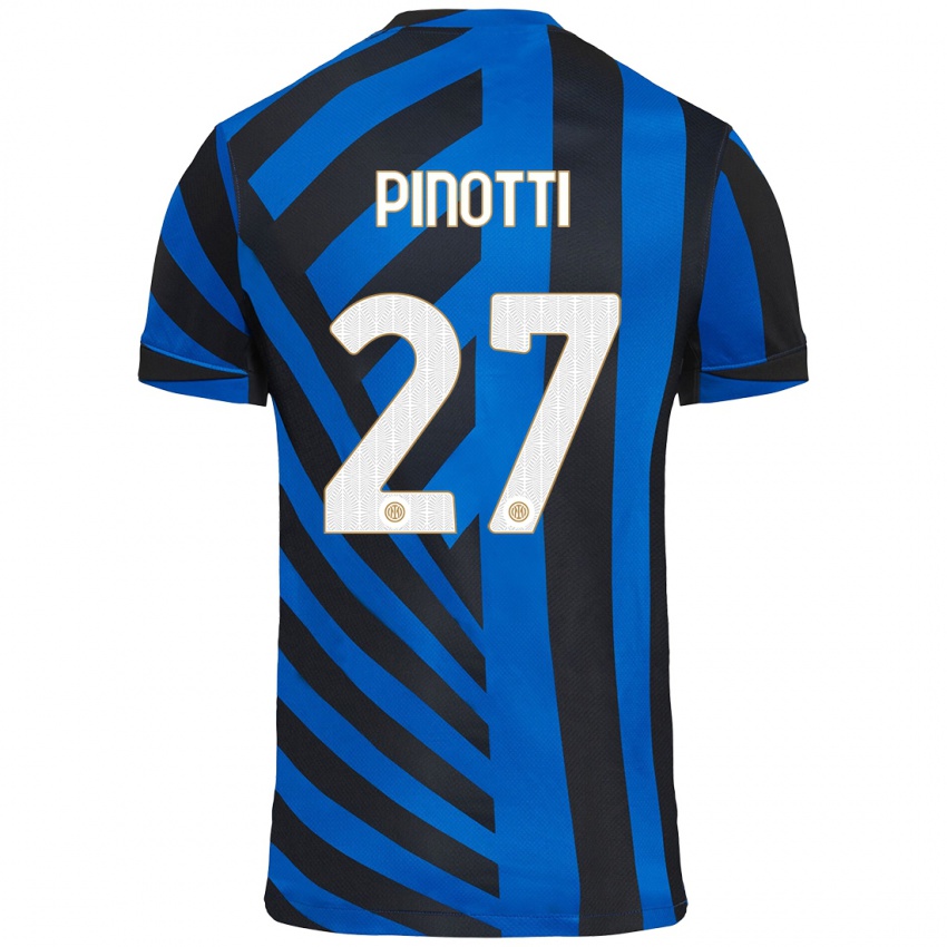 Criança Camisola Manuel Pinotti #27 Azul Preto Principal 2024/25 Camisa