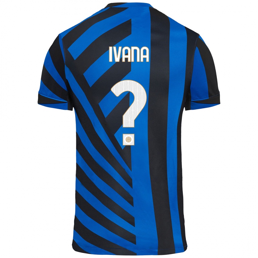 Criança Camisola Ivana Andrés #0 Azul Preto Principal 2024/25 Camisa