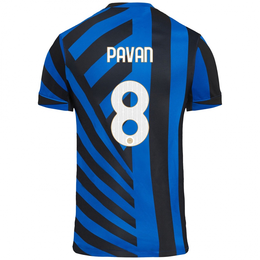 Criança Camisola Matilde Pavan #8 Azul Preto Principal 2024/25 Camisa