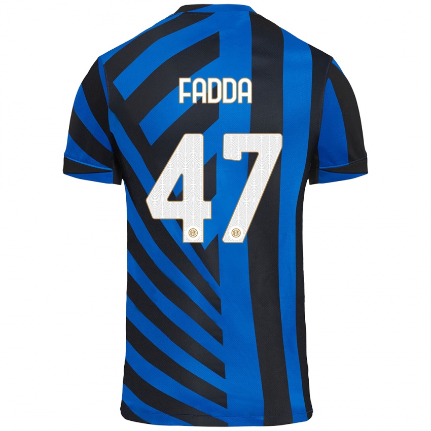 Criança Camisola Paola Fadda #47 Azul Preto Principal 2024/25 Camisa