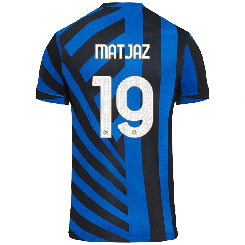 Criança Camisola Samo Matjaz #19 Azul Preto Principal 2024/25 Camisa