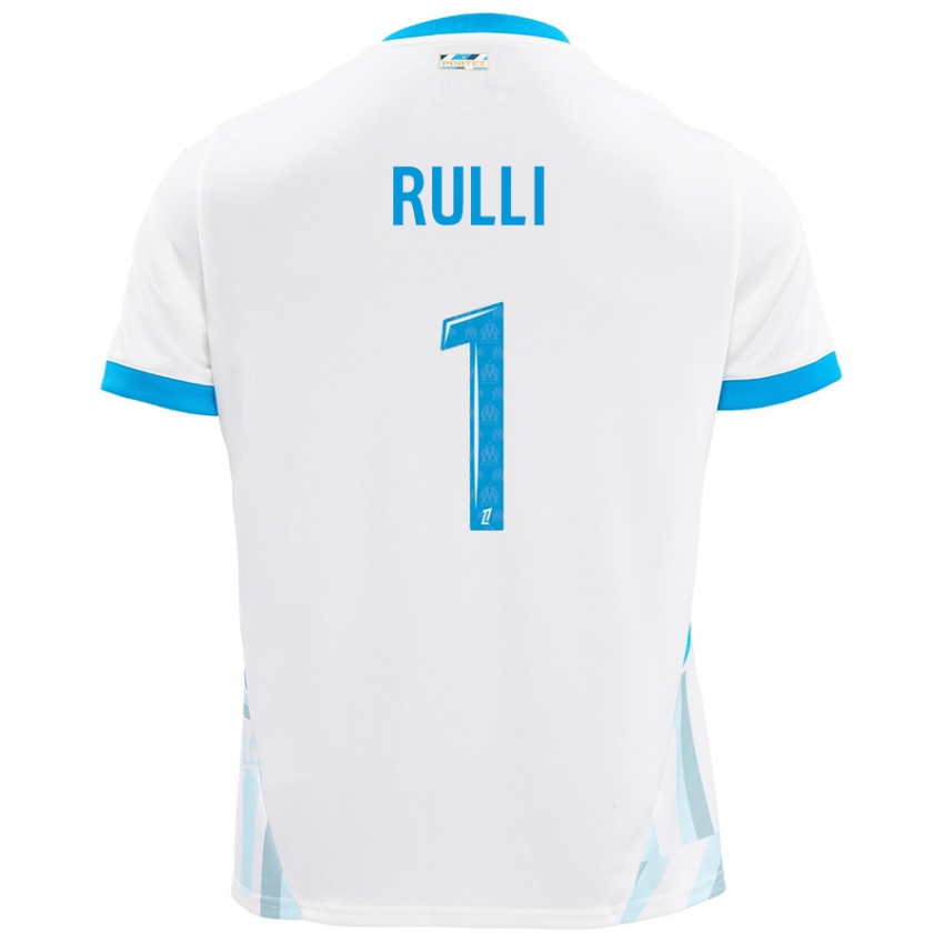 Criança Camisola Gerónimo Rulli #1 Céu Branco Azul Principal 2024/25 Camisa