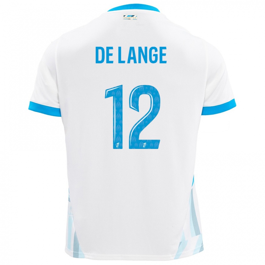 Criança Camisola Jeffrey De Lange #12 Céu Branco Azul Principal 2024/25 Camisa