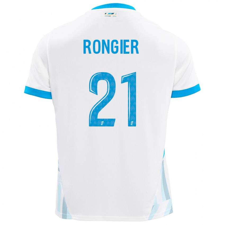 Criança Camisola Valentin Rongier #21 Céu Branco Azul Principal 2024/25 Camisa