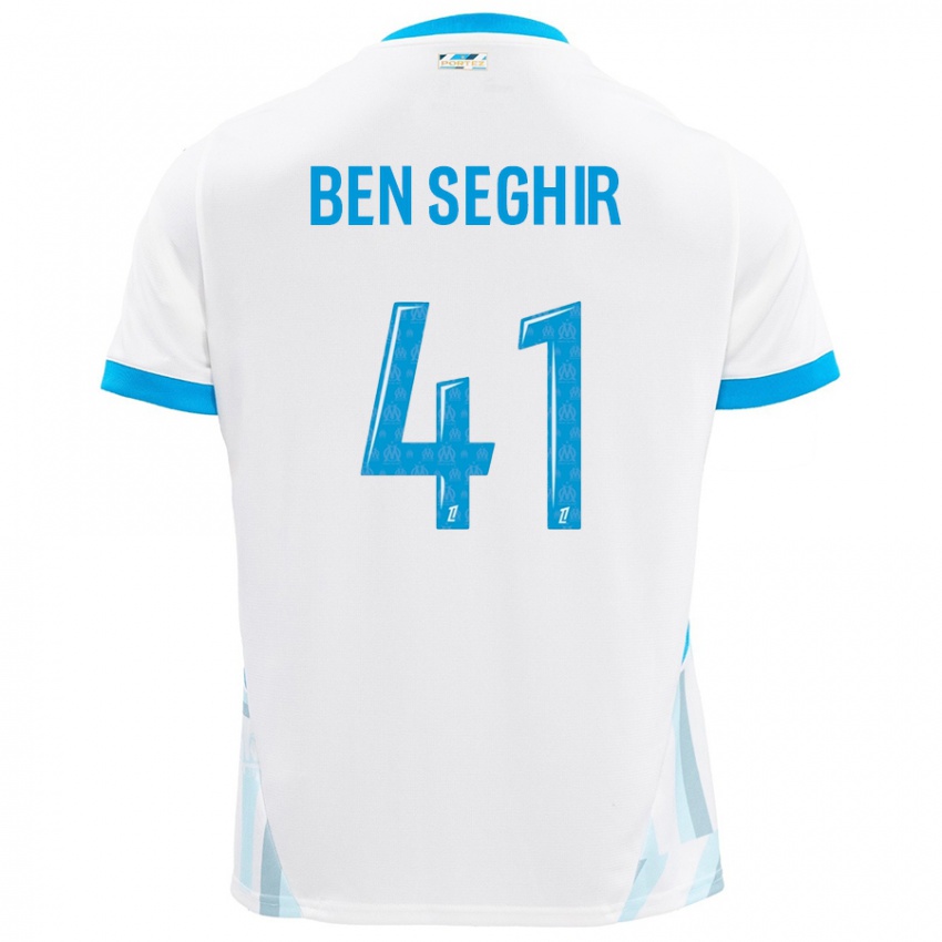 Criança Camisola Salim Ben Seghir #41 Céu Branco Azul Principal 2024/25 Camisa