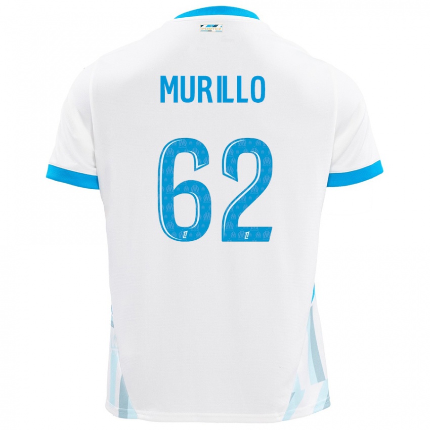 Criança Camisola Amir Murillo #62 Céu Branco Azul Principal 2024/25 Camisa