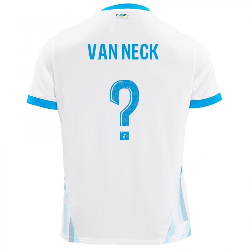 Criança Camisola Jelle Van Neck #0 Céu Branco Azul Principal 2024/25 Camisa