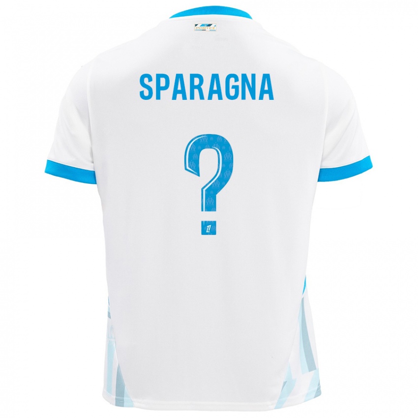 Criança Camisola Stéphane Sparagna #0 Céu Branco Azul Principal 2024/25 Camisa