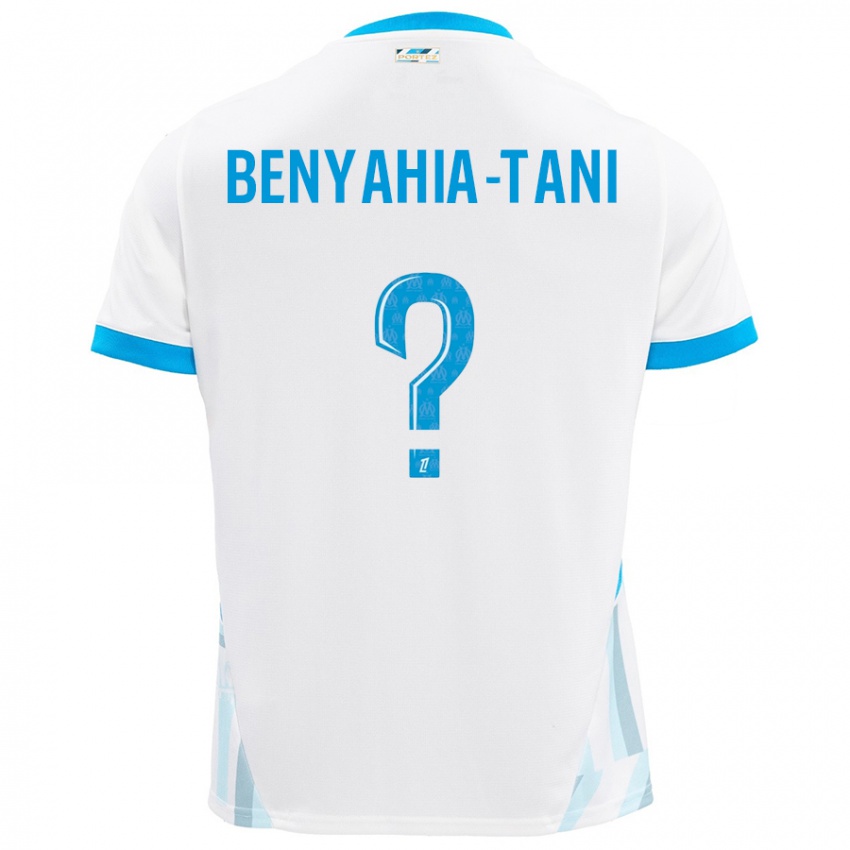 Criança Camisola Aylan Benyahia-Tani #0 Céu Branco Azul Principal 2024/25 Camisa