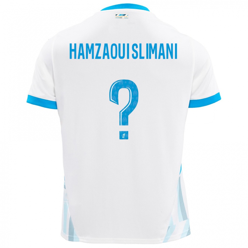 Criança Camisola Hilan Hamzaoui Slimani #0 Céu Branco Azul Principal 2024/25 Camisa