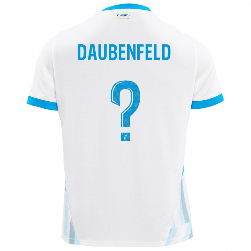 Criança Camisola Lucas Daubenfeld #0 Céu Branco Azul Principal 2024/25 Camisa