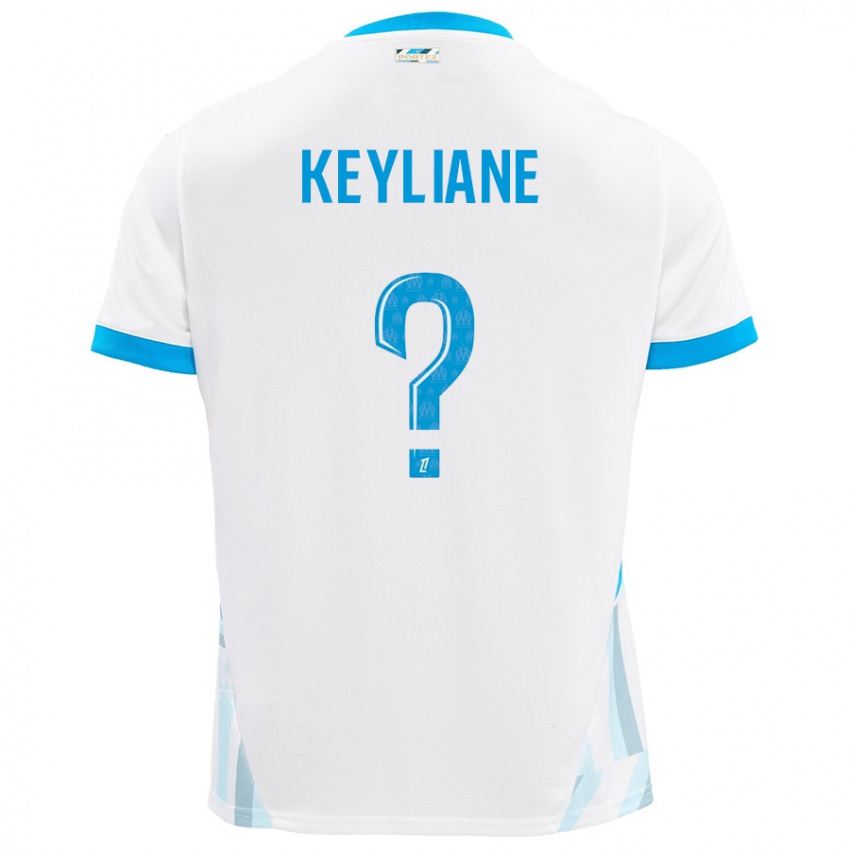 Criança Camisola Keyliane Abdallah #0 Céu Branco Azul Principal 2024/25 Camisa