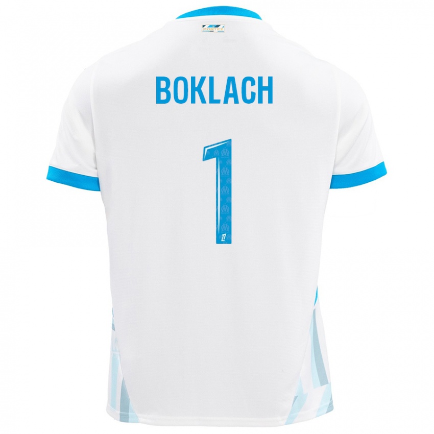 Criança Camisola Kateryna Boklach #1 Céu Branco Azul Principal 2024/25 Camisa