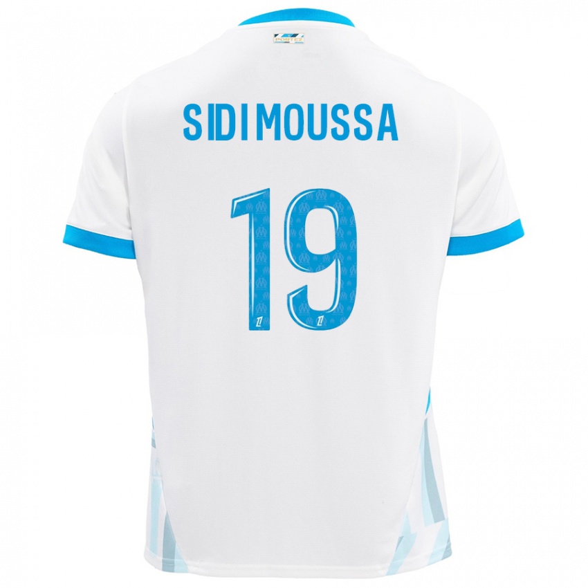 Criança Camisola Salima Sidi Moussa #19 Céu Branco Azul Principal 2024/25 Camisa