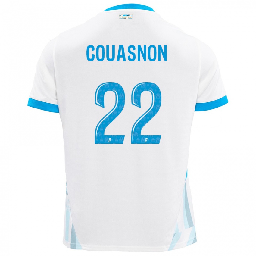 Criança Camisola Roxane Couasnon #22 Céu Branco Azul Principal 2024/25 Camisa