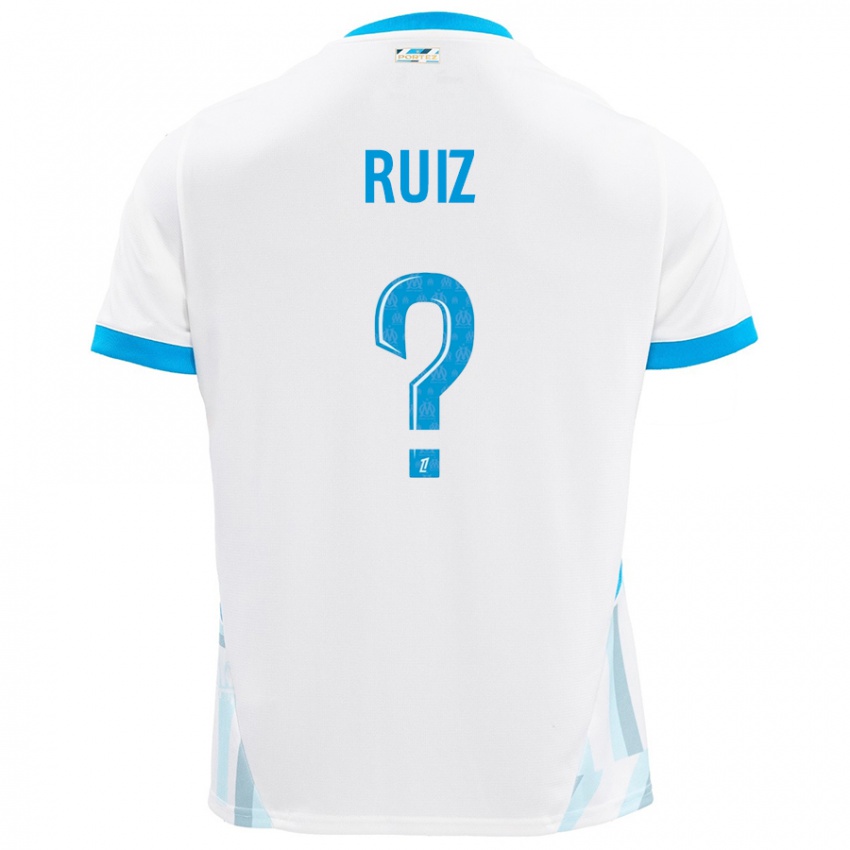 Criança Camisola Pedro Ruiz #0 Céu Branco Azul Principal 2024/25 Camisa