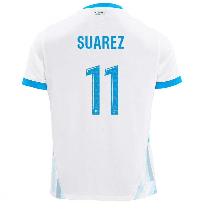 Criança Camisola Luis Suarez #11 Céu Branco Azul Principal 2024/25 Camisa