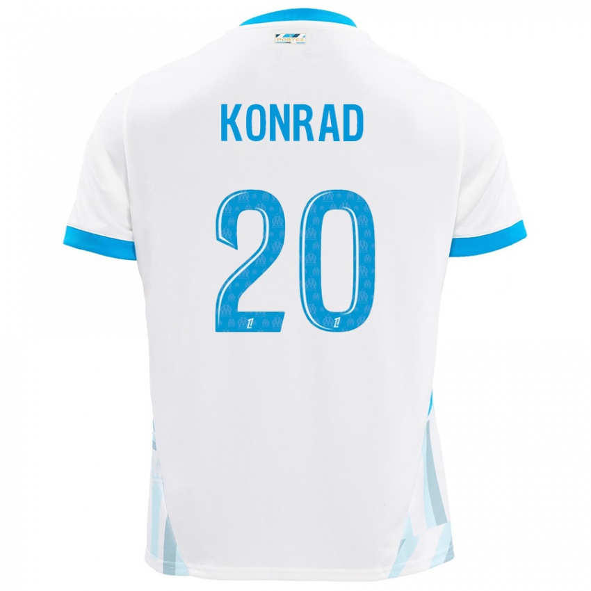 Criança Camisola Konrad De La Fuente #20 Céu Branco Azul Principal 2024/25 Camisa