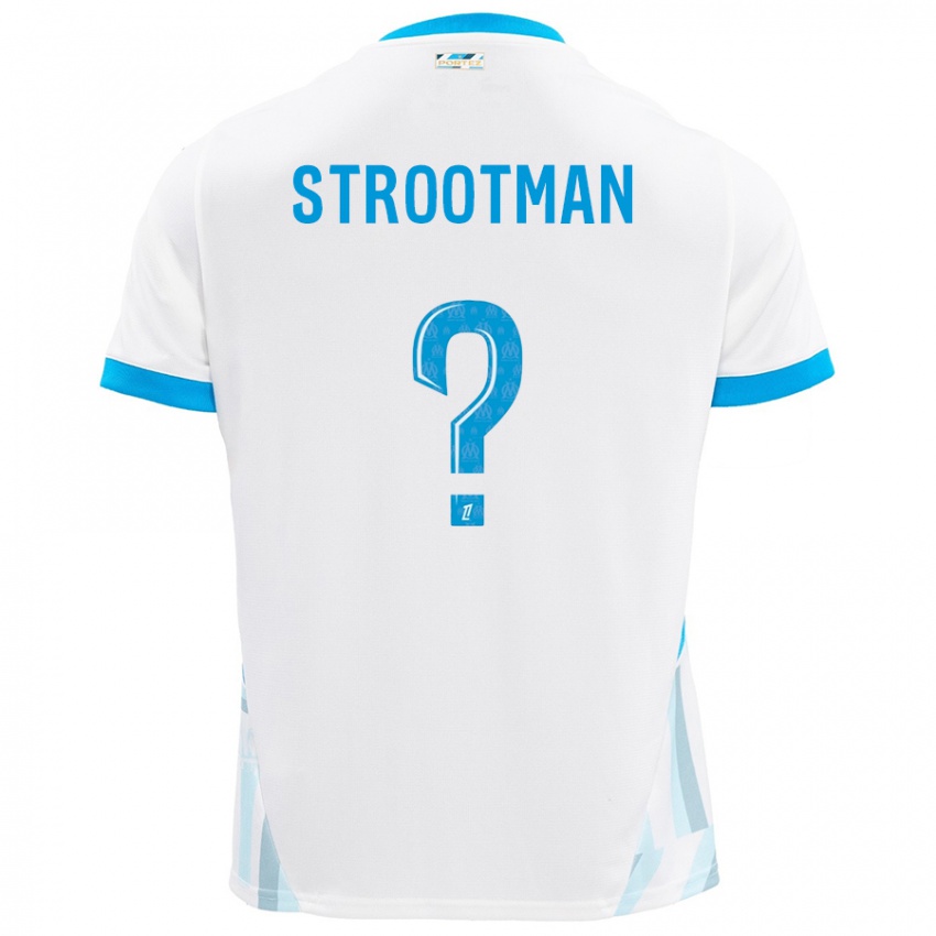 Criança Camisola Kevin Strootman #0 Céu Branco Azul Principal 2024/25 Camisa