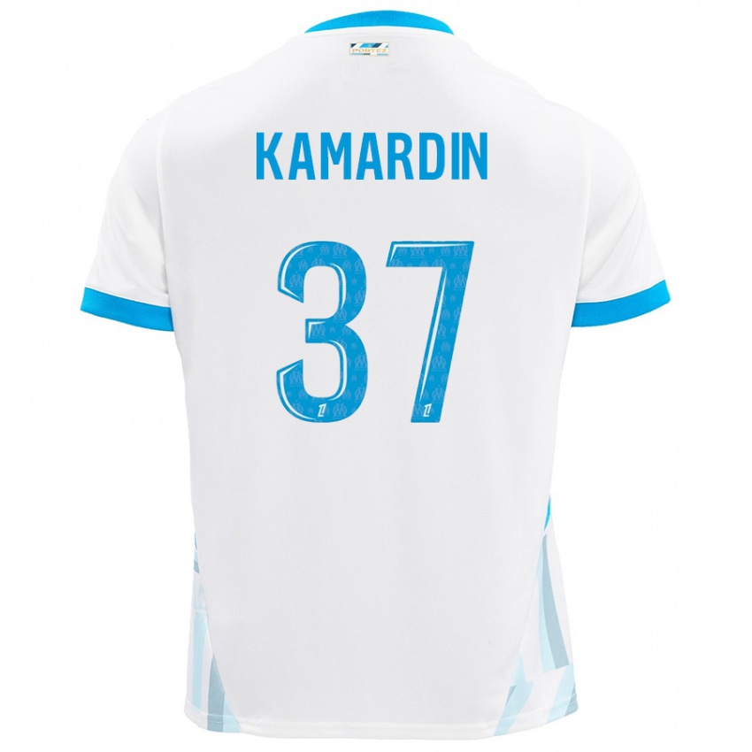 Criança Camisola Aaron Kamardin #37 Céu Branco Azul Principal 2024/25 Camisa