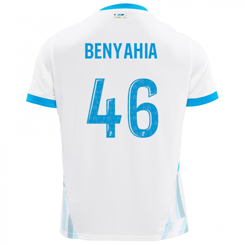 Criança Camisola Aylan Benyahia-Tani #46 Céu Branco Azul Principal 2024/25 Camisa